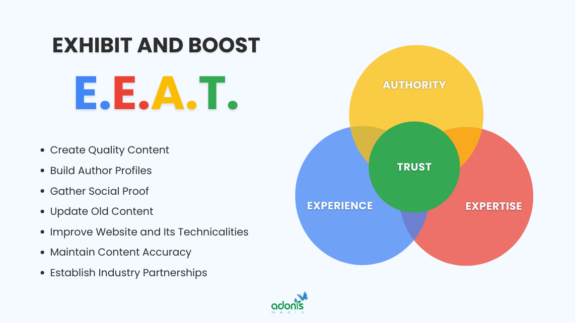 Ways to boost and exhibit E-E-A-T