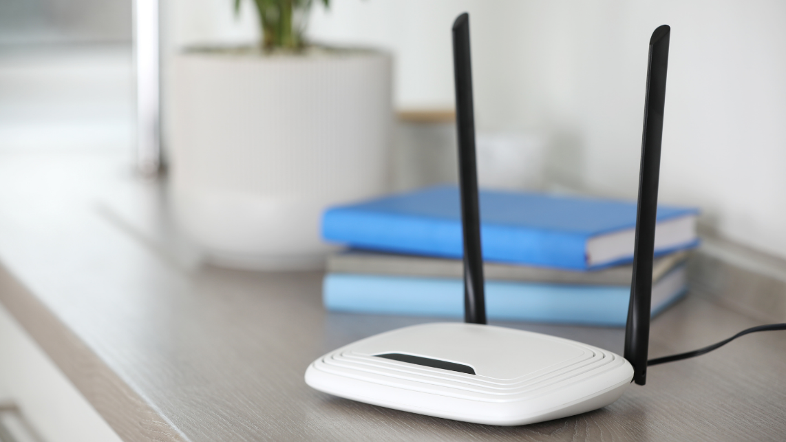 A WiFi router on the table