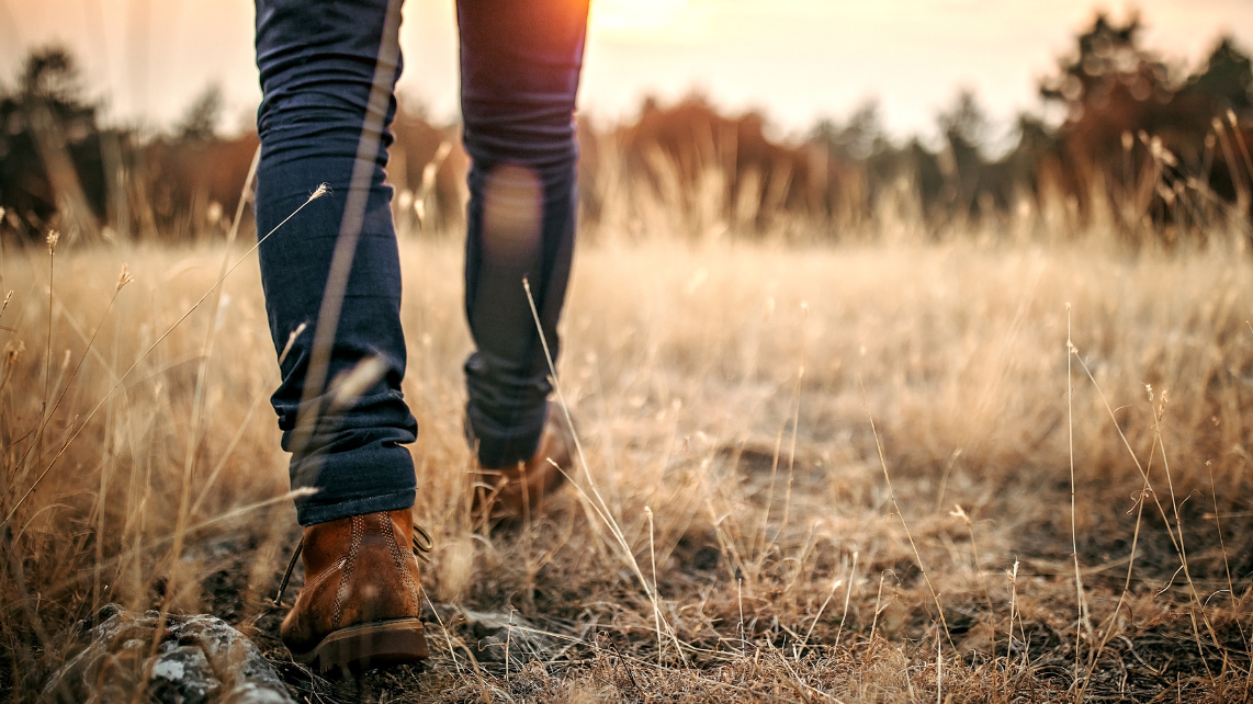 A man walking in nature