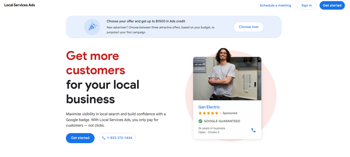 Google Local Services Ads page