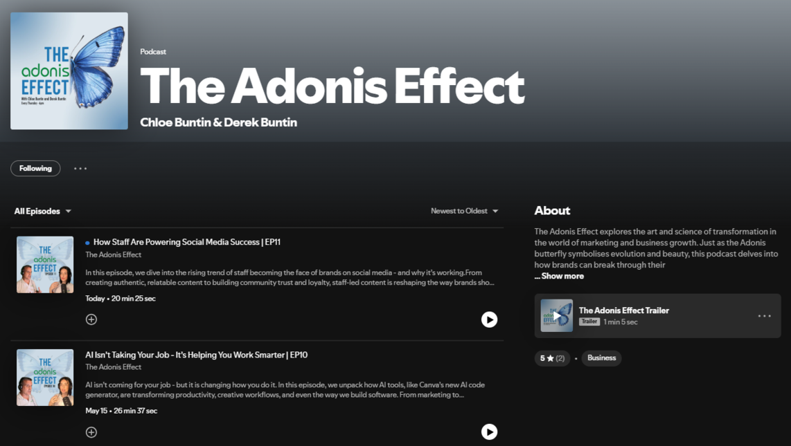 The Adonis Effect podcast on Spotify