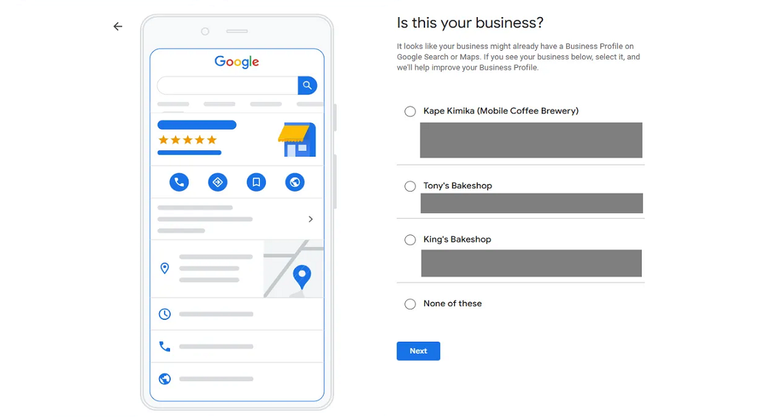 Check if business has existing GBP