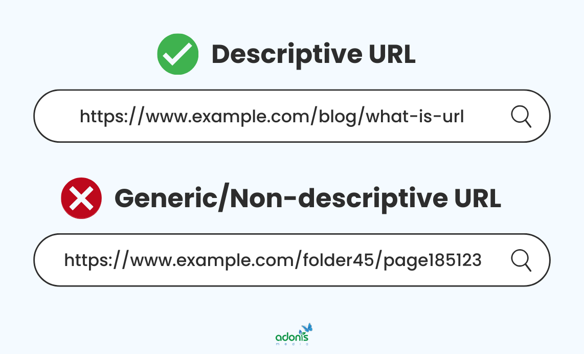 Descriptive vs. generic/non-descriptive URL