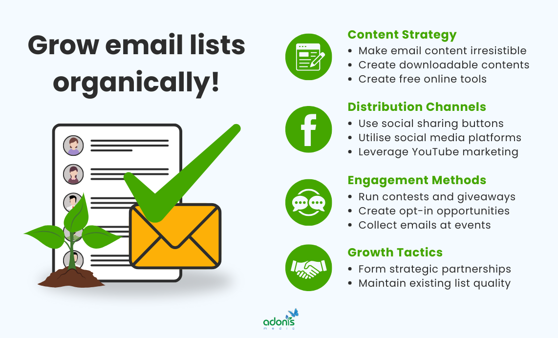 Tips to grow organic email list