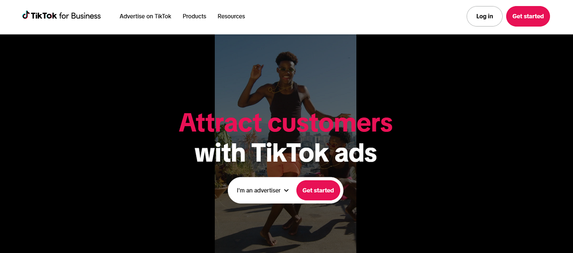 TikTok Ads/TikTok for Business website