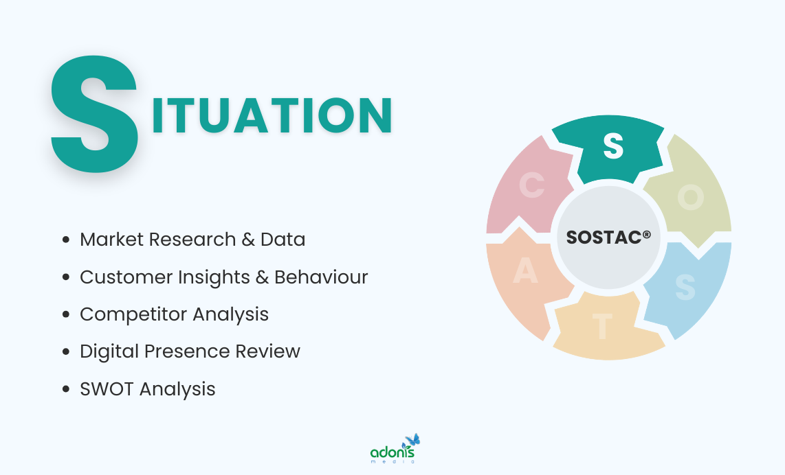 Situation or Situation Analysis stage and what it includes