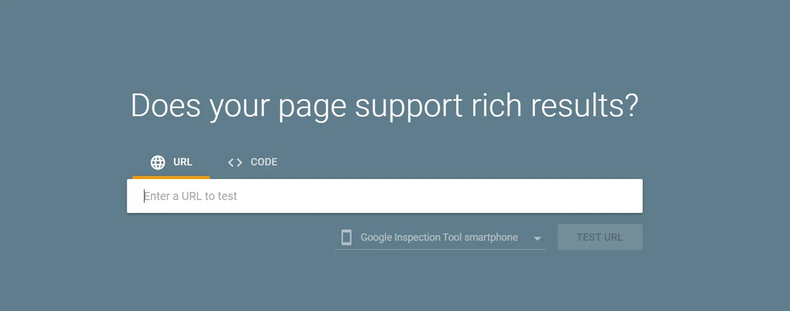 Google's Rich Result Test Interface