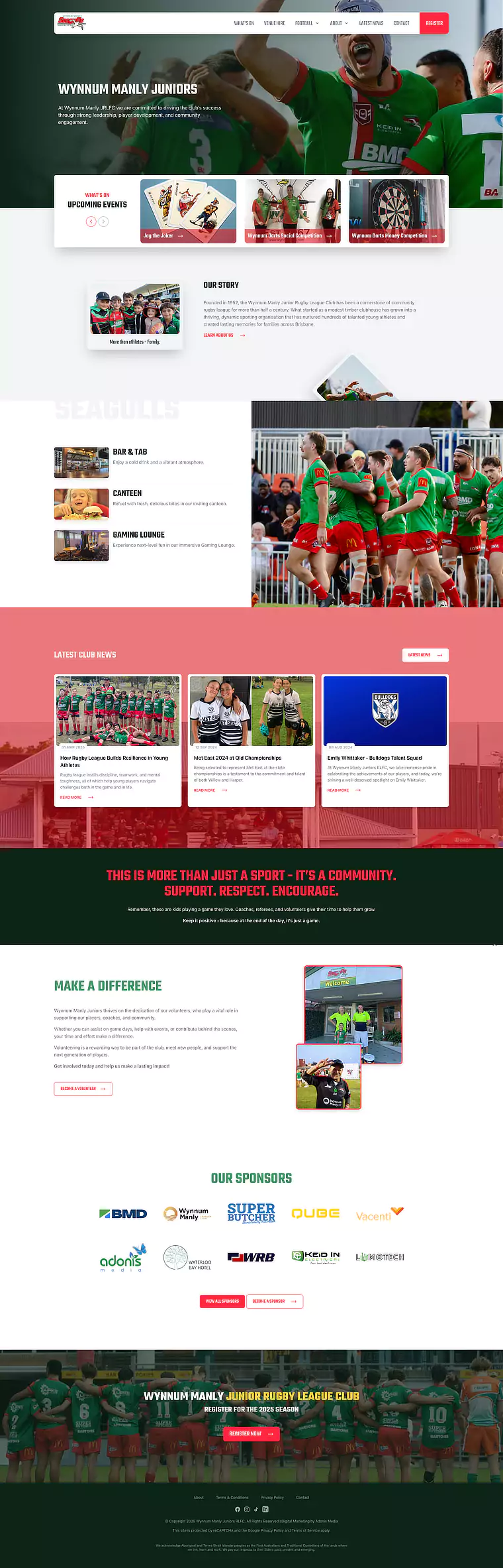 Wynnum Manly Juniors New Website